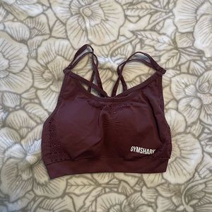 Gymshark Energy + seamless sports bra berry red